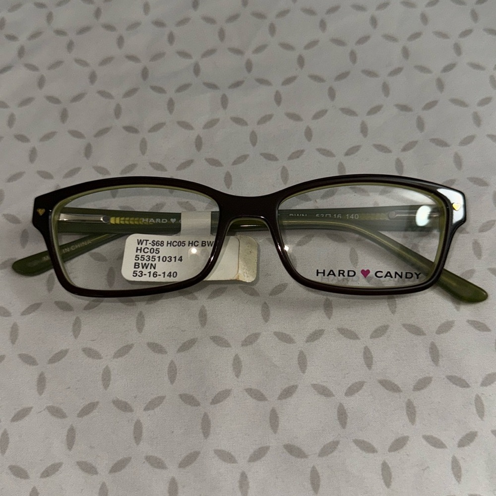 Hard candy glasses green & brown